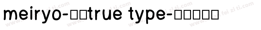 meiryo-常规true type字体转换